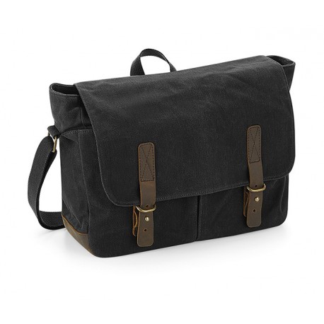 TORBA MESSENGER HERITAGE WAXED CANVAS CZARNA
