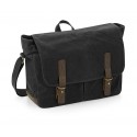 TORBA NA RAMIĘ NA LAPTOPA MILITARNA VINTAGE MESSENGER HERITAGE WAXED CANVAS CZARNA