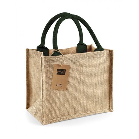 TORBA Z JUTY MINI WESTFORD MILL W412 26x22x14 NATURAL/FOREST GREEN
